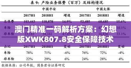 澳门精准一码解析方案：幻想版XWK807.8安全保障技术