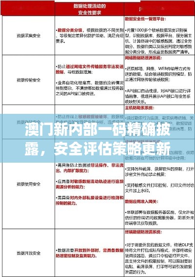 澳门新内部一码精确披露,安全评估策略更新版LIJ868.89