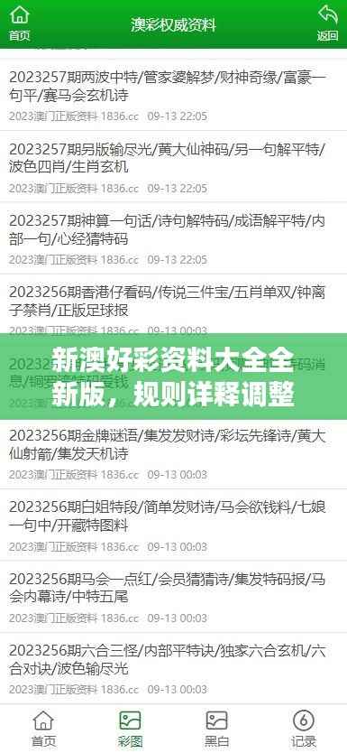新澳好彩资料大全全新版,规则详释调整版ZVB544.36