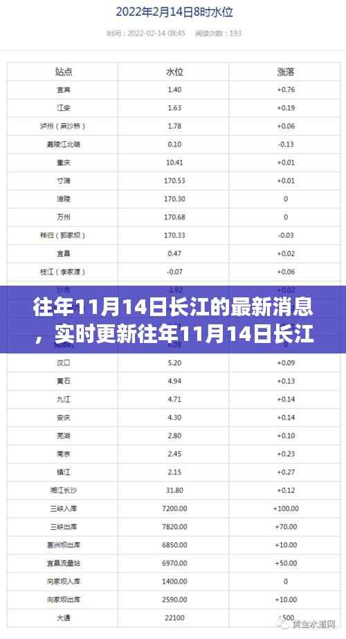 小红书带你领略大江风采,往年长江实时更新最新消息全解析(11月14日)