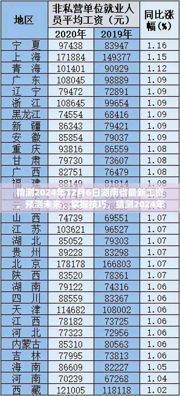 2024年湖南省最新工资水平预测与猜测