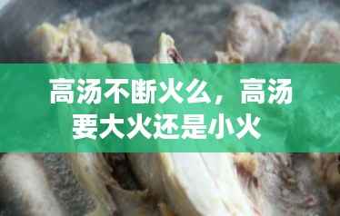 高汤不断火么，高汤要大火还是小火 