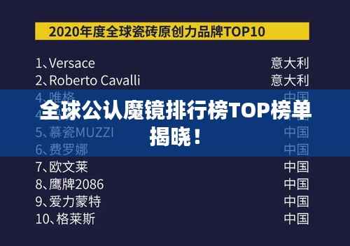 全球公认魔镜排行榜TOP榜单揭晓!