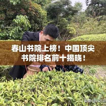 春山书院上榜!中国顶尖书院排名前十揭晓!