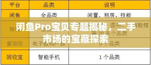 闲鱼Pro宝贝专题揭秘,二手市场的宝藏探索